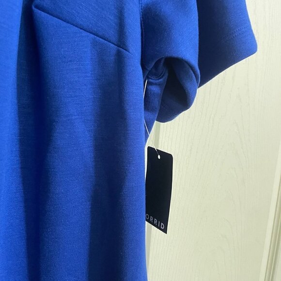 Torrid Womens NWT Cupro Blue #Torridstrong Waistband Raglan Scrub Top 1X - Picture 4 of 9